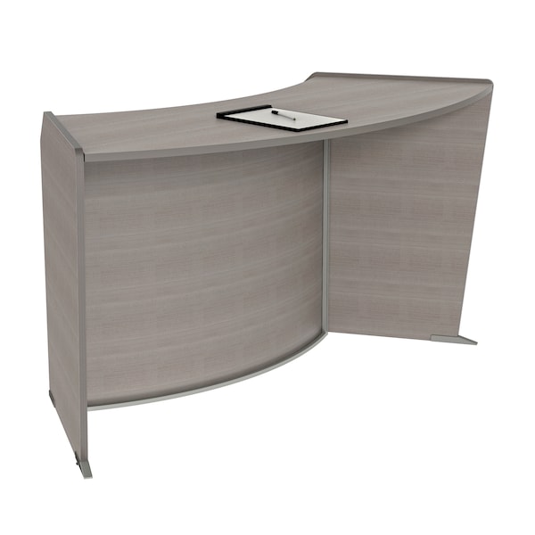 ADA Reception Desk, Wheelchair, Kids, 55 inW x 71 inD x 30 inH, Cherry